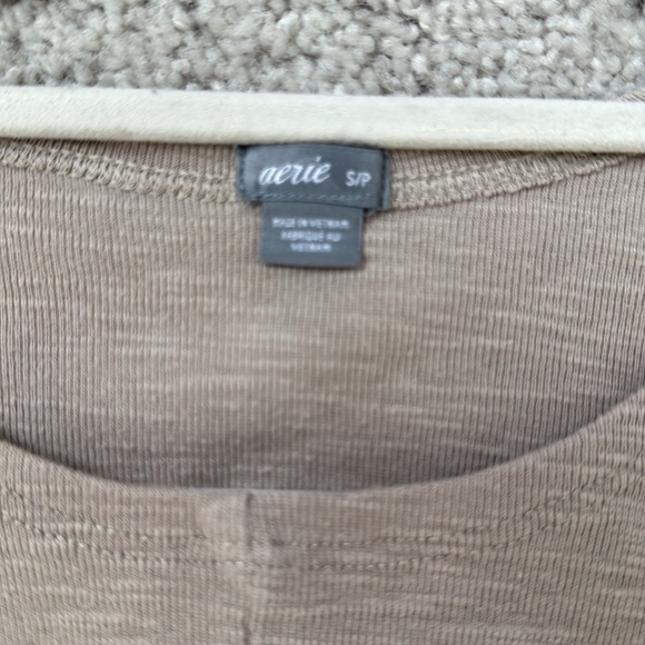 Aerie Tan Crop Tank Top Twist Tie Sleeveless Summer Casual Women’s S/P - Picture 3 of 5